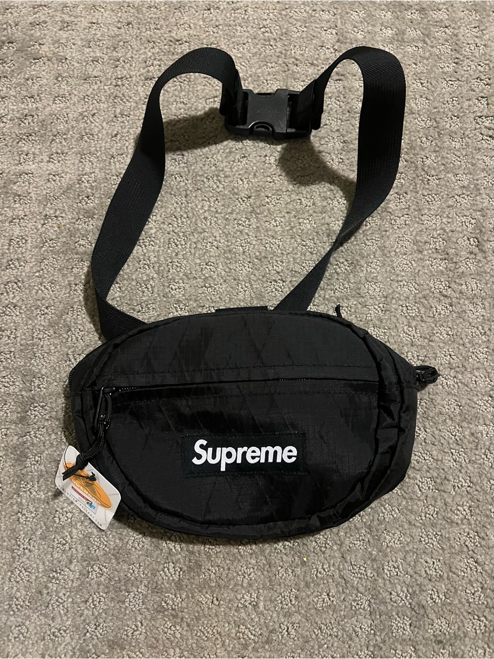 Supreme Black Logo Waist Pack